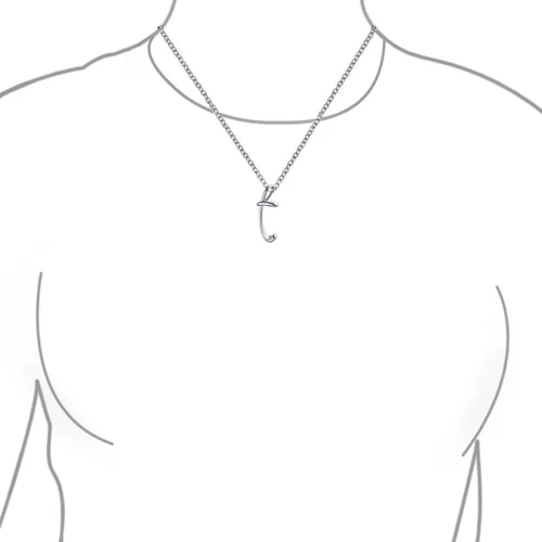 Vista 3 de Personalize ABC Script Letra Collar con inicial para mujeres adolescentes, chapado en oro de 14 quilates, plata esterlina 925