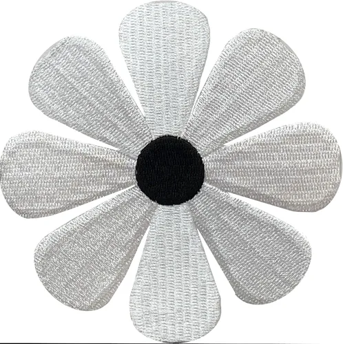 Vista 9 de Parche para planchar con margarita, flor, bordado, (1 pulgada azul cian, 1 unidad)
