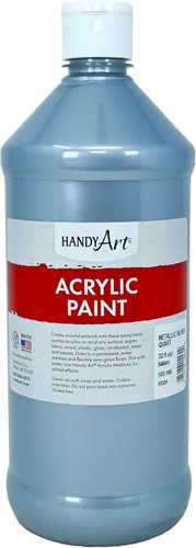Vista 22 de Handy Art Pintura acrílica, juego de 12 colores, botellas de 16 onzas, acrílico líquido para estudiantes semibrillante, consistencia de flujo