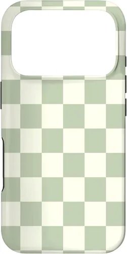 Vista 30 de Funda clásica Checkered Checker Checkerboard Light Sage Green para iPhone 17