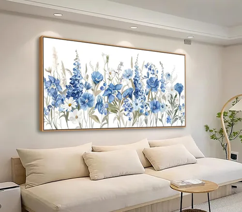 Vista 15 de tigeridge Arte de pared de abedul enmarcado, lienzo de bosque de abedul floreciente, imágenes de paisaje natural, decoración de pared de madera