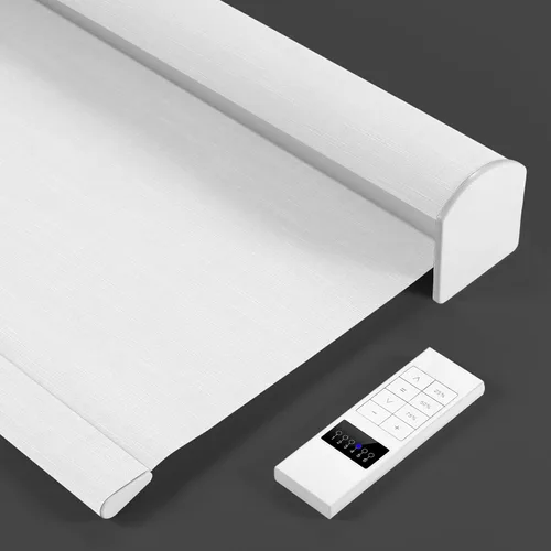 Vista 19 de ZSTARR Persianas enrollables motorizadas de filtrado de luz con control remoto, persianas inteligentes recargables compatibles con Alexa Google a