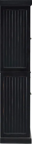 Vista 5 de Crosley Furniture Seaside - Gabinete de cocina y despensa Negro (Distressed Black)