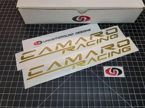 Vista 8 de Camaro Racing Calcomanías (2 unidades) Adhesivos laterales para panel basculante LSX LTX Select Color: (rojo brillante)