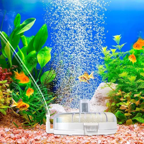 Vista 5 de WishLotus Filtro de esponja para acuario, filtro de tanque de peces duradero ultra silencioso, purificador interno circular, filtro de esponja