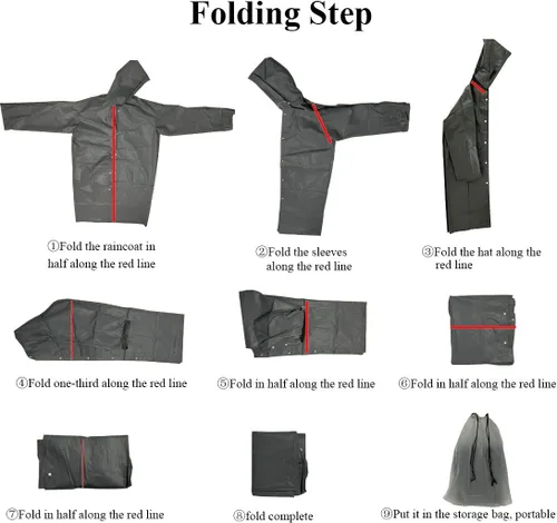 Vista 5 de DeeerYa Paquete de 2 ponchos de lluvia para adultos, reutilizables, para mujeres, hombres, impermeable, con capucha