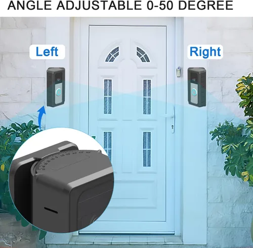Vista 6 de Soporte adhesivo para timbre de puerta compatible con timbre de video 1/2/3/4 de ángulo ajustable para timbre de puerta, soporte de montaje