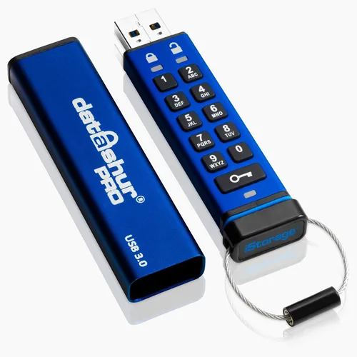 Vista 7 de iStorage datAshur PRO 4 GB Memoria USB encriptada Certificación FIPS 140-2 Nivel 3 Protegida con contraseña Resistente al polvo y al agua