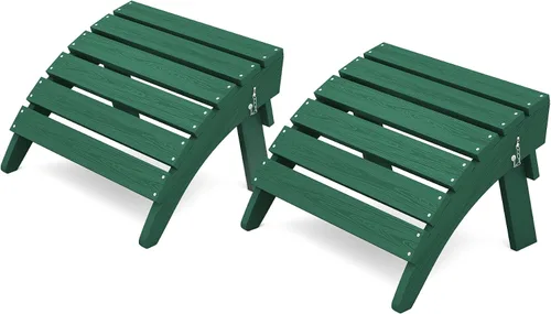 Vista 16 de KINGYES Otomana Adirondack plegable para silla Adirondack, Aruba
