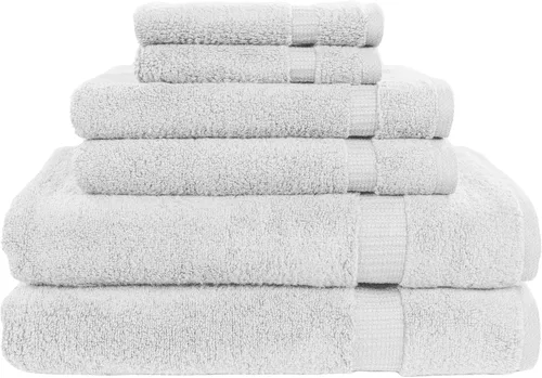 Vista 8 de MyPillow MyTowels - Juego de 6 toallas de baño, 100% algodón, suaves y absorbentes, para baño, 2 toallas de baño, 2 toallas de mano, 2 paños