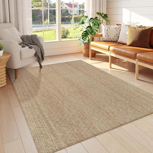 Vista 110 de LEEVAN Alfombra lavable para baño, alfombra tejida negra de 2 x 3 pies para entrada, alfombra de puerta delantera de algodón, alfombras pequeñas