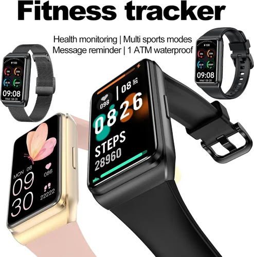 Vista 2 de ZPIMY AMOLED - Reloj inteligente de 1.47 pulgadas para mujer, reloj inteligente para hombre, rastreador de actividad física para iPhone Android Negro