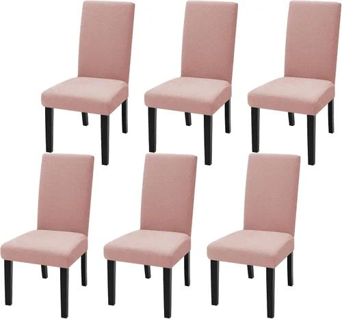 Vista 41 de YEMYHOM Funda elástica para silla con respaldo de 1 pieza con diseño jacquard más reciente, funda para silla con respaldo antideslizante, protector