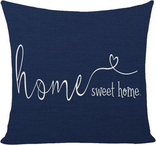 Vista 13 de Fundas decorativas de almohada estilo casa de campo con texto "Home Sweet Home", de 12 x 20 pulgadas, funda de almohada para decorar, regalo
