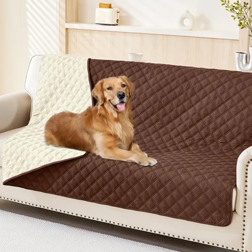 Vista 11 de Smiry Funda Impermeable para Cama de Perro Manta para Mascotas, Manta Suave y Lavable para Perros para Muebles Cama Sofá Sofá Reversible, a Cuadros