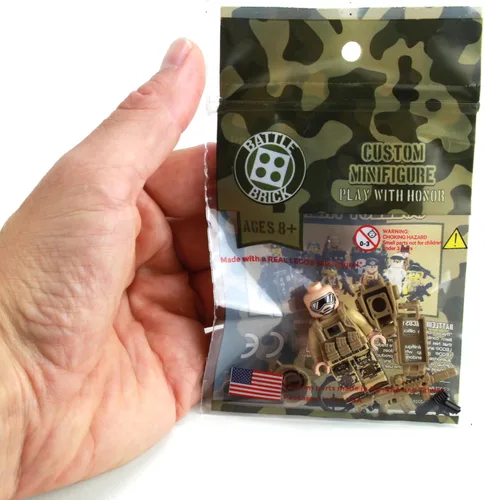 Vista 4 de Battle Brick Seal Team Six Commando Custom 1 Minifigura