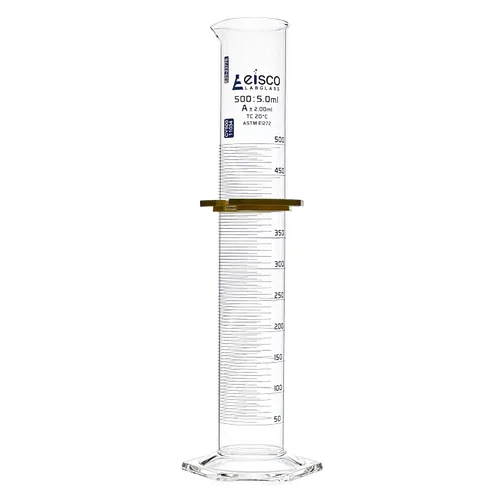 Vista 7 de Eisco Laboratorios - Cilindro graduado, 0.3 fl oz - ASTM, Clase A - Tolerancia ±0.0.3 fl oz - Collar protector, base hexagonal - Graduaciones azules