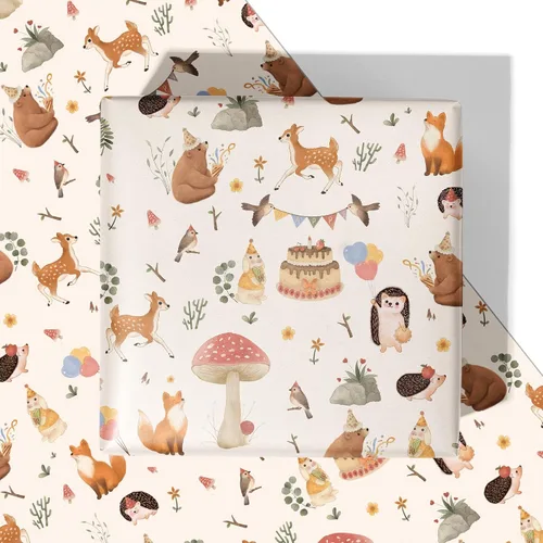 Vista 12 de RiukRaiu Papel de regalo de dinosaurio para niños y niñas, divertido papel de regalo T-Rex para cumpleaños, fiesta, baby shower, 8 hojas plegadas