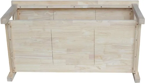 Vista 7 de IC International Concepts Hampton - Mesa consola de madera maciza, sin terminar Unfinished
