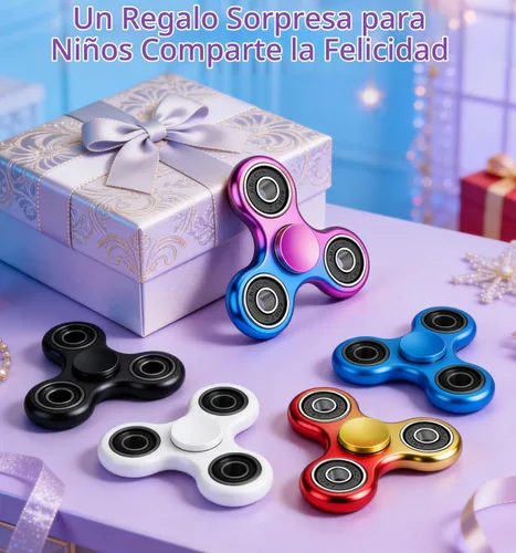 Vista 6 de ATESSON Paquete de 5 Fidget Spinner Metal Fidget Spinners Juguetes para 2-Multicolor