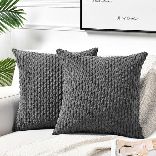 Vista 40 de Fancy Homi - Juego de 2 fundas de almohada decorativas de color rosa polvoriento de 30.5 x 30.5 cm con pompones para sofá cama, decoración moderna