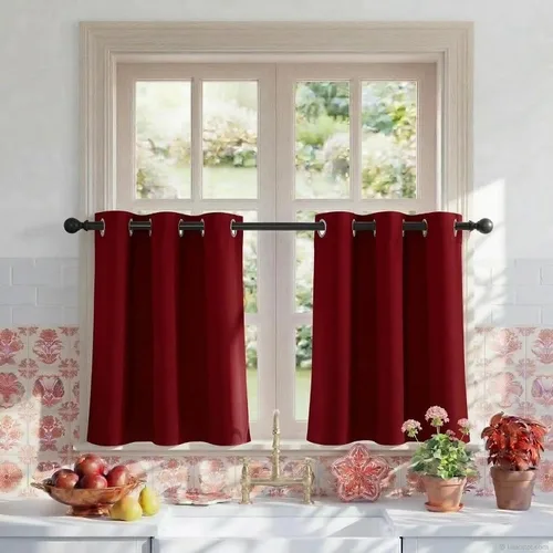 Vista 32 de RYB HOME - Cortinas para armario de 36 pulgadas, cortinas para oscurecer la habitación con ojales resistentes a la oxidación, cortinas de Aqua