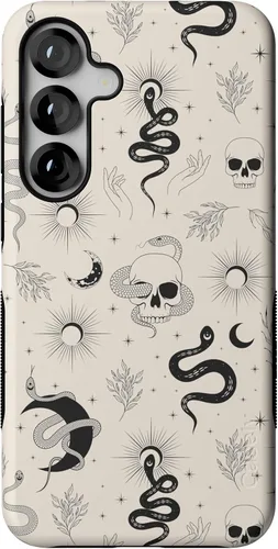 Vista 347 de Casely Funda para Galaxy S9 Postura de cadáver Yoga de esqueleto Diseño protector delgado esencial de doble capa