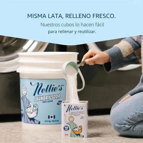Vista 4 de Nellie's jabón natural de carbonato de sodio para ropa, 3.3 libras