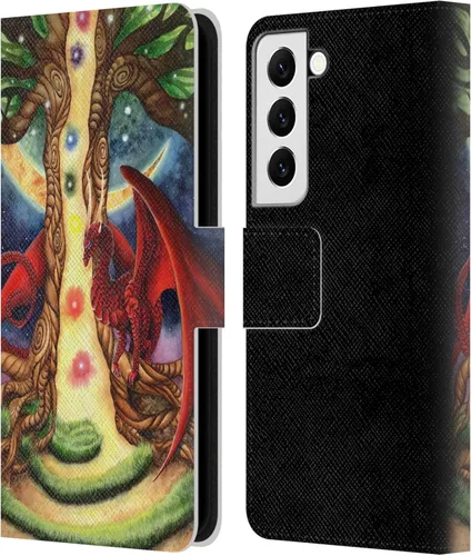 Vista 318 de Head Case Designs Officially Licensed Carla Morrow Galactic Entrancement Dragons Leather Wallet Case Compatible with Samsung Galaxy A07 4G