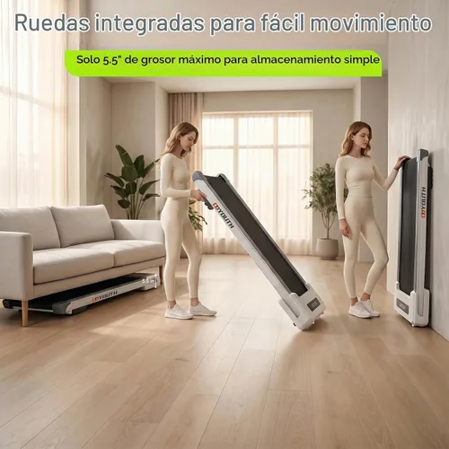 Vista 7 de APP - Cinta de correr compacta de control inteligente, máquina de correr silenciosa y cómoda con conexión de código QR y competencia divertida
