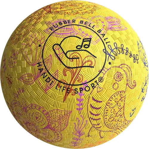 Vista 2 de Handi Life Sport 1 bola de campana de mariposa, una bola audible ligera con goma inflable y agarre táctil, y 1 bomba de bola ligera