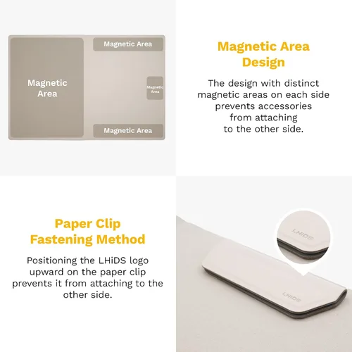 Vista 2 de LHiDS Creative Magnetic Business Portfolio Lite - Organizador de portafolio de currículum con portapapeles, clip para papel, bloc de escritura