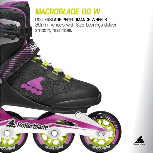 Vista 2 de Rollerblade Macroblade 80 - Patines en línea para adultos, para fitness, para mujer, patines Performance