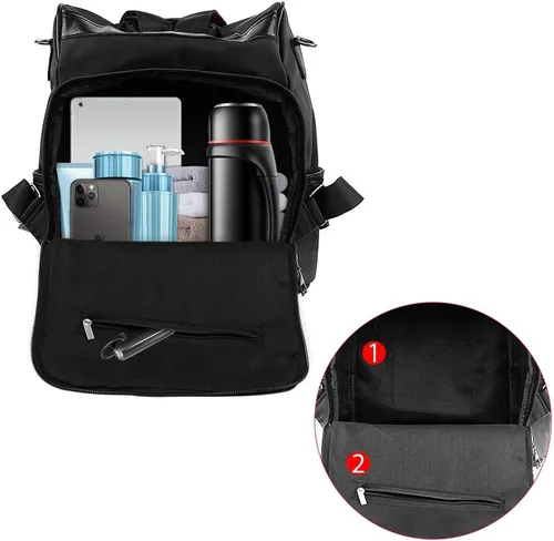 Vista 5 de Mochila antirrobo, impermeable, casual, de moda, de nailon Oxford, ligera, grande, bolsa de viaje para niñas, niñas, damas, viajes, escuela