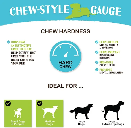 Vista 4 de Raw Paws Himalayan Yak Chews para perros - Masticables pequeños (10 unidades) - Queso de yak