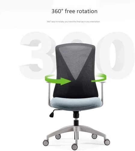 Vista 3 de Silla de computadora, silla de oficina, silla sedentaria, cómoda, ergonómica, silla de escritorio, silla giratoria (negro)