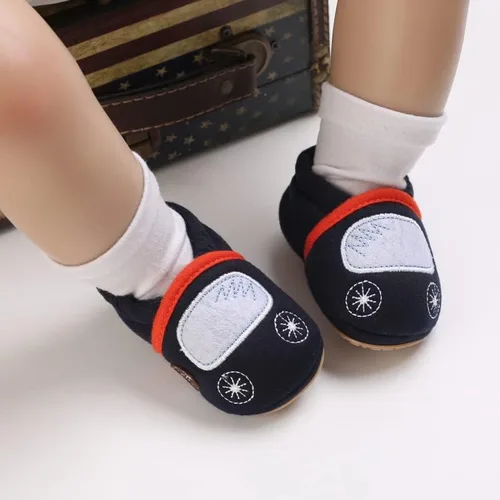 Vista 4 de Tenis de suela antideslizante para recién nacidos, pantuflas ajustables de dibujos animados, unisex, para niños y niñas, zapatos para primeros pasos