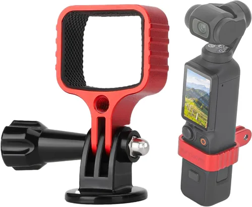 Vista 9 de Pocket3 Adaptador de aluminio para DJI Osmo Pocket 3 Accesorios de expansión de cámara 1/4 '' hilo conectar trípode correa de cabeza abrazadera