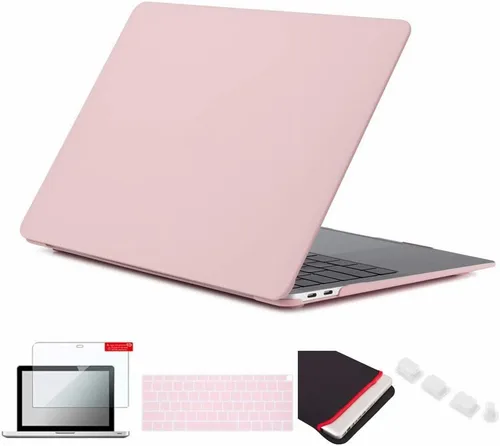 Vista 21 de Pack 5 en 1 de carcasa para MacBook Air, de Se7enline, de plástico duro, tacto suave, con protector de teclado de silicón, protector de pantalla