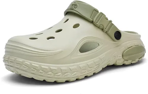 Vista 13 de Zuecos unisex de jardín para hombres y mujeres, zapatos ligeros de EVA con correa ajustable, cómodos zuecos antideslizantes para interiores