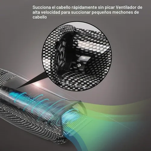 Vista 9 de Diydeg Cortadora de pelo eléctrica, luz de recarga USB, recortadora de pelo al vacío con succión automática de cabello, recortadora de pelo