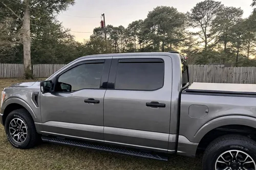 Vista 4 de Protectores de lluvia en canal 2015-2026 para Ford F150 SuperCrew Deflectores de visera de ventana lateral (solo cabina de tripulación) XL STX XLT