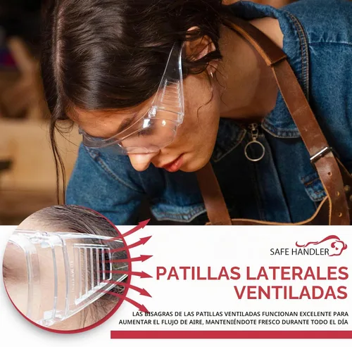Vista 4 de SAFE HANDLER Diamont Vented Over Glasses Safety Glasses Transparente