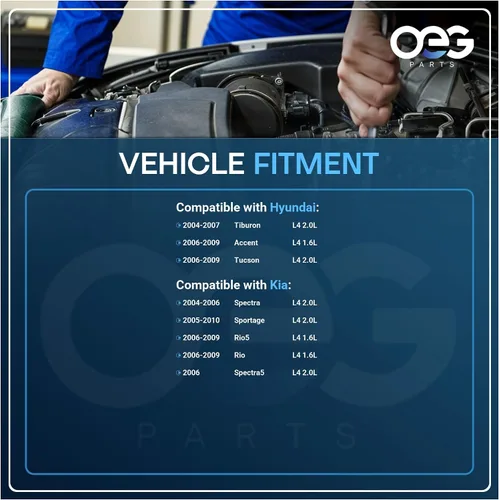 Vista 4 de OEG Parts Nuevo alternador compatible con Hyundai Accent All 1.6L 2.0L 03-09, 04-07 Tiburon, 06-09 Tuscon, 06-09 Kia Rio, 04-06 Spectra, 05-10