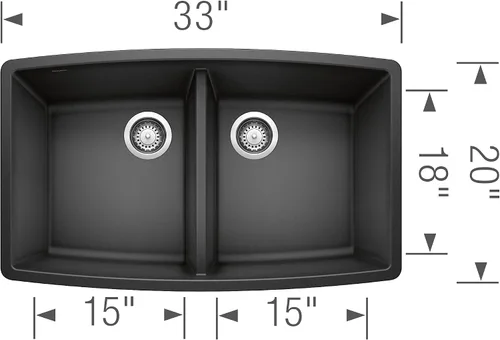 Vista 3 de Fregadero Blanco Performa Silgranit II Cascada., 440069