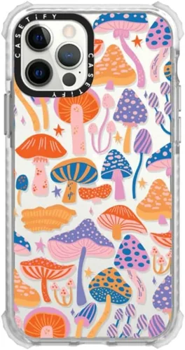 Vista 10 de Funda CASETiFY Ultra Impact para iPhone 12 / iPhone 12 Pro - Ditsy Daisies - Blanco - Transparente Frost
