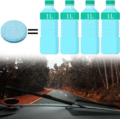 Vista 5 de Beieverluck 400 piezas de pastillas concentradas de líquido limpiaparabrisas para coche, pastillas efervescentes limpiaparabrisas sólidas