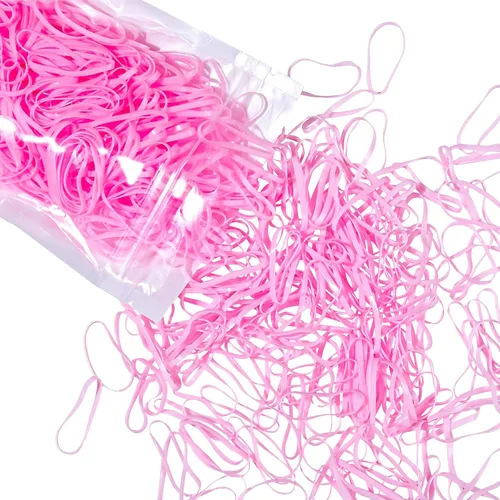 Vista 9 de Teenitor Bandas elásticas transparentes para el cabello, bandas elásticas transparentes para ligas para el cabello, 300 unidades transparente