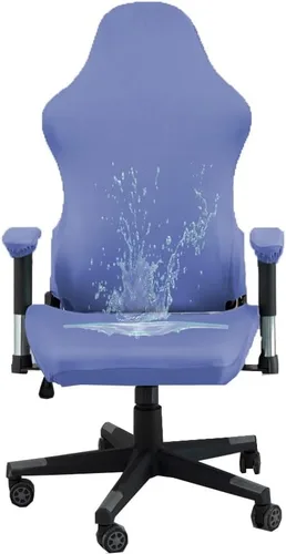 Vista 7 de Fundas ergonómicas para silla de oficina con reposabrazos, fundas elásticas repelentes al agua para adultos, videojuegos, reclinables, carreras