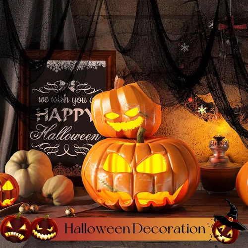 Vista 4 de Yobbai Paquete de 6 telas espeluznantes negras – Decoraciones de Halloween – Tela de algodón de 30 x 72 pulgadas – Tela espeluznante para casa